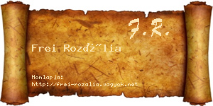 Frei Rozália névjegykártya