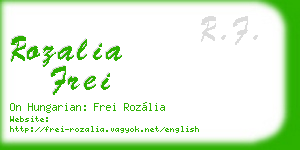 rozalia frei business card