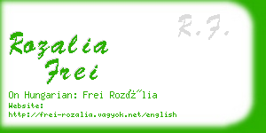 rozalia frei business card